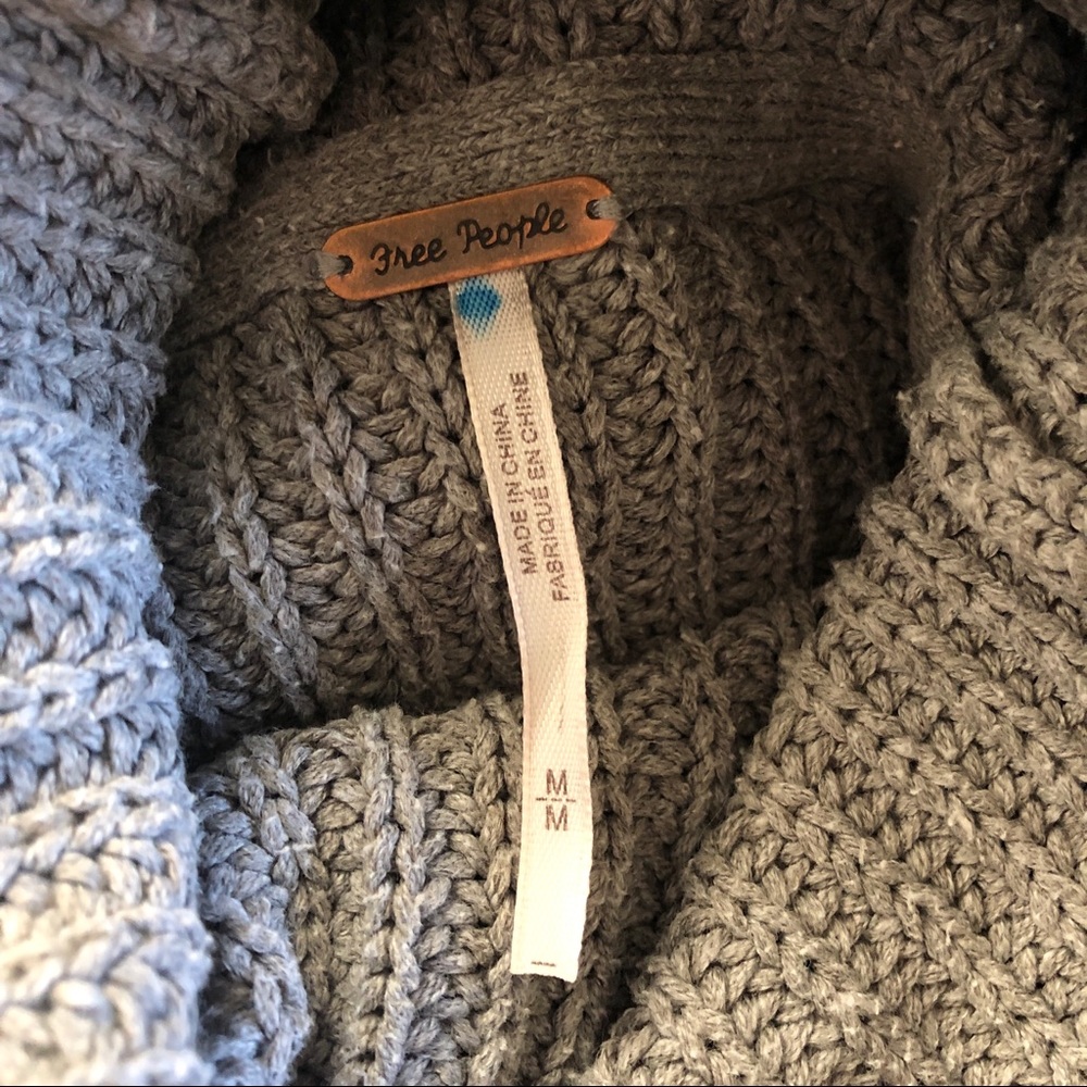 Free People Gray Turtleneck Sweater - Picture 4 of 6